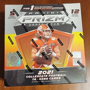 2021 Panini Prizm Football NFL Draft Picks Mega Box - 1 Orange Ice Auto per Box - Picture 1 of 4