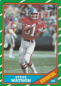 1986 Topps Football #115 Steve Watson Denver Broncos St. Mark's Spartans Temple