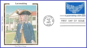 USA4 #2354 U/A COLORANO SILK FDC Lacemaking Dogwood Blossoms Design d - Bild 1 von 1