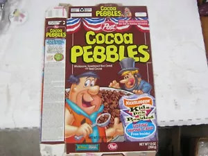 COCOA PEBBLES Post Cereal Box with Kids Voting Card 1996 - Picture 1 of 4