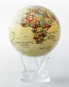 Yellow Political Map World 4.5 Inch MOVA Globe Solar Powered - Picture 1 of 1