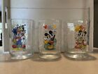 2000 Mickey Mouse McDonalds Disney drinking glasses - Set Of 3