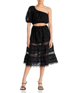Waimari Jade 2-teilig. One Shoulder Spitze Midi Kleid GRÖSSE XS - Bild 1 von 5