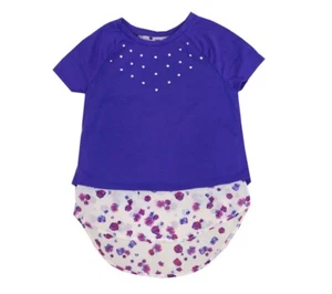 Epic Threads lila verziertes Lagenlook Shirt Top große Mädchen Small - Bild 1 von 2