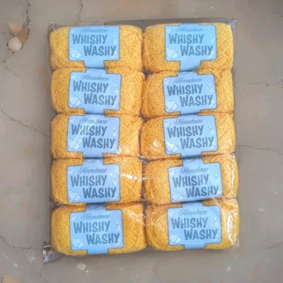 10-Pk Herrschners Whishy Washy Scrub Yarn Crochet Knit 100% Cotton  Hello Yellow - Image 1 of 4
