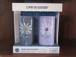 LIFE IS GOOD 12 OZ SCHLANKE DOSENKÜHLER... "SUPERPOWER DAISES AND OPTIMISM"...NEU IM KARTON - Bild 1 von 5