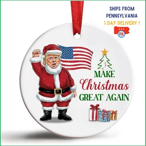 Donald Trump Weihnachtsmann Ornament Weihnachtsgeschenke 2024 Make America Great Again - Bild 1 von 7
