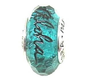 Pandora Aloha Teal Shimmer Hawaii Murano Glass Bead Charm - Picture 1 of 7
