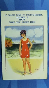 Disfraz de belleza de baño postal de cómic inglés AE Arthur años 20 SPOT AQUÍ TE GUSTA - Imagen 1 de 2