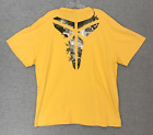 Nike Kobe Bryant KOBE24 Shirt Mens XL Yellow Mamba White Fire Logo Loose Fit