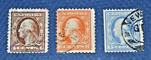 U.S. Postage 3 George Washington Stamps 1908 - 1909 - Picture 1 of 3