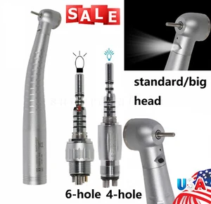 Dental LED Fiber Optic Turbine Handpiece / Swivel Coupler 4/6Hole Fit KaVo Rotor - Picture 1 of 35