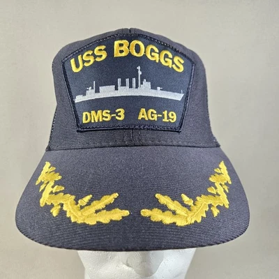 Gorra de béisbol negra USS BOGGS Navy Veteran Ships hecha en EE. UU. Foto 1 de 4