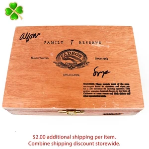 Padrón Nº 44 Caja de cigarros de madera vacía 7" x 5" x 1,75" - Imagen 1 de 12