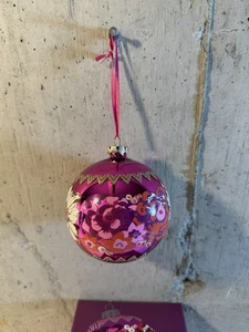 Vera Bradley Rosewood Holiday Christmas Ornament w/ Box 2015 - Picture 1 of 7