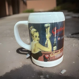 Czechvar Brewing Beer Large 5.25" Mug/Stein Czechtoberfest White - Picture 1 of 3