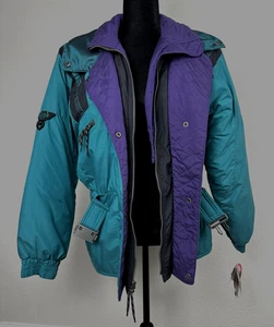 Cappotto giacca sci donna Mountain Goat, taglia M, VERDE/VIOLA (LEGGI), nuovo con etichetta, spedizione gratuita - Foto 1 di 20
