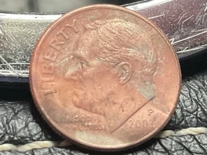 2002 P Roosevelt Dime Missing Clad Layer On Both Sides True Mint Error Nice Coin - Picture 1 of 4