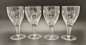 4 x Stuart? Crystal Elgin Crystal Cut Glass Sherry / Port glasses 100ml 4.25" - Picture 1 of 7