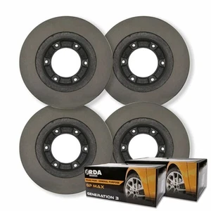 FULL SET DISC BRAKE ROTORS + BRAKE PADS FOR MITSUBISHI PAJERO NM NP 5/2000-9/200 - Picture 1 of 6