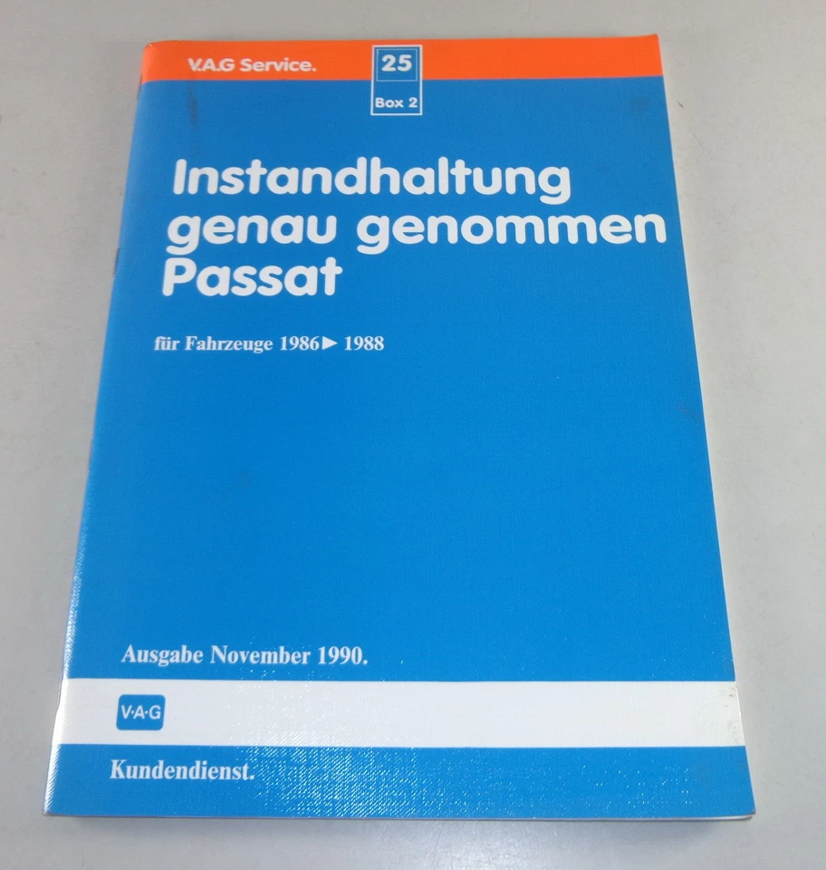 Manual De Taller VW Passat 32B Mantenimiento Desde 1986 - 1988 Estado 11/1990 - Imagen 1 de 1