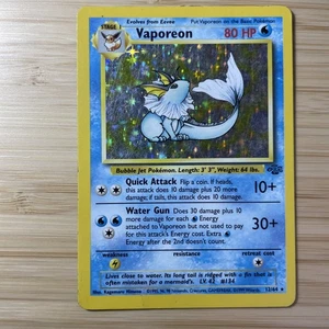 Vaporeon - Pokemon Raro 12/64 Jungle Unlimited Holo - MP - Foto 1 di 12