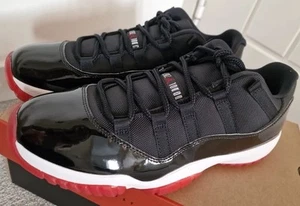 Air Jordan 11 Retro Low Black Varsity Red-white Size Uk 9.5 - Picture 1 of 7