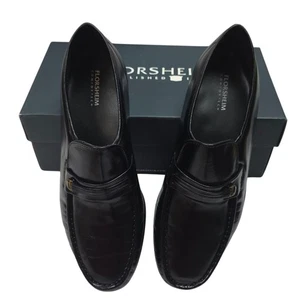 Mocassino Florsheim Riva Comfortech nero taglia uomo 10 scarpe slip-on larghe 3E in pelle - Foto 1 di 11
