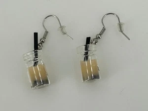 Novedad Pendientes Colgantes Burbuja Té Bebida 1.5 Pulgadas Acrílico Transparente - Imagen 1 de 6