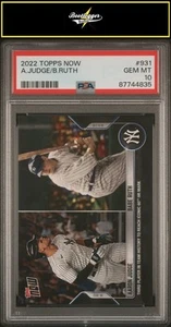 2022 Topps Now #931 Aaron Judge / Babe Ruth PSA 10 - Picture 1 of 2