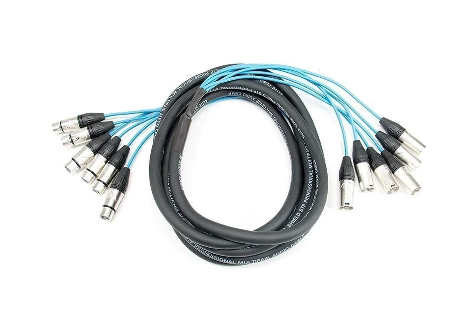 Elite Core PEX615 | 6 Channel Fan To Fan XLR Extension Snake | 15' ft - Image 1 of 1