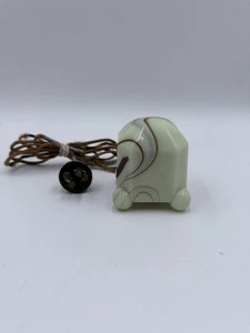 Art Deco Achat Schlacke Glas Uran UV LEUCHTET Tisch Zigarettenanzünder FUNKTIONIERT!!! - Bild 1 von 10