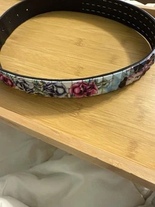 "Cinturón holograma bohemio hippie vintage tatuaje tema candente talla de cintura 42""" - Imagen 1 de 6