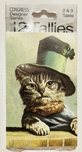 VTG Congress Irish Cat in Hat Shamrock Pack of 12 2&3 Table NEW - Picture 1 of 3