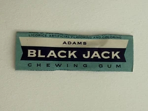 Vintage Adams Black Jack Chewing Gum Paper Wrapper, non-oval - Picture 1 of 6