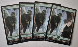 Magic The Gathering - MTG - Forest - Battle for Zendikar - Full Art x 4 - NM - Picture 1 of 1