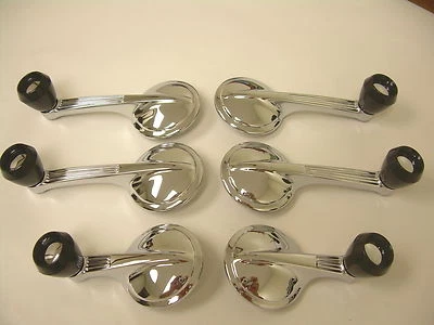 Chevrolet Biscayne 1961-1964 juego de 6 manivela de ventilación de ventana cromada Foto 1 de 4