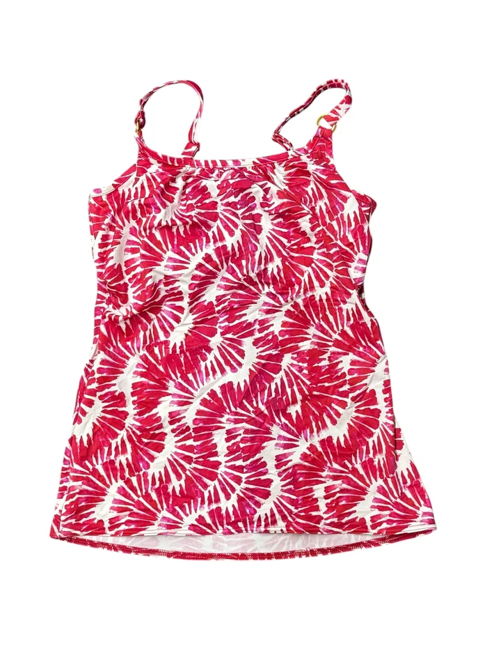 幻想玫瑰红色拉奈大圆领三明治游泳上衣,美国 36DD,英国 36DD,全新无标签 — 第 1/1 张图片