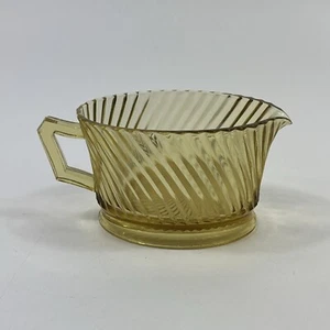 Federal Glass Diana Creamer Cup Amber Yellow Swirl VTG Depression Glass - Picture 1 of 9