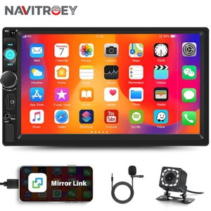 Reproductor MP5 Doble 2 DIN Coche 7" Bluetooth Pantalla Táctil Radio FM Estéreo + Cámara - Imagen 1 de 20