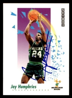 1991 Skybox Basketball #158 Jay Humphries Signed Autograph (no COA) - Image 1 of 2