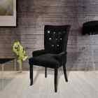 1/2/4/6 Pcs Dining Chair With Armrest Kitchen Dinner Seating Velvet Wooden Frame