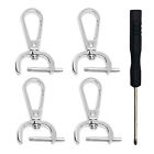 4pcs Mountaineering Carabiner Hook D Type Small Screwdriver With Swivel Handbags