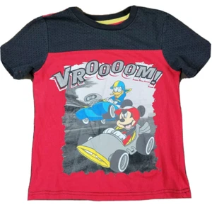 Disney Okie Dokie Mickey Mouse & Donald T-Shirt Racing 2015 Youth Kids Size M(5) - Picture 1 of 12