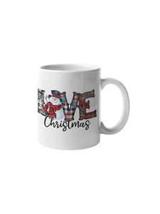 I Love Christmas Coffee Tea Mug Gift Coffee Funny Day Ceramic 11oz Cup - Picture 1 of 4