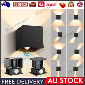 Motion Sensor LED Wall Light Waterproof Up/Down Lamp Exterior Light Yard Outdoor - Picture 1 of 12