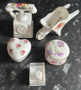 Fine Bone China & Marlborough House Ornaments Collection x 5 pieces - Picture 1 of 11