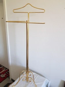 Eleganter Herrendiener Gold 114 cm Antik Design Metall Garderobenständer - Bild 1 von 3