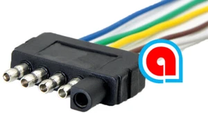Arnés de cableado de remolque plano macho de 5 vías de 24" para automóvil, remolque, camioneta, casa rodante, barco - Imagen 1 de 2