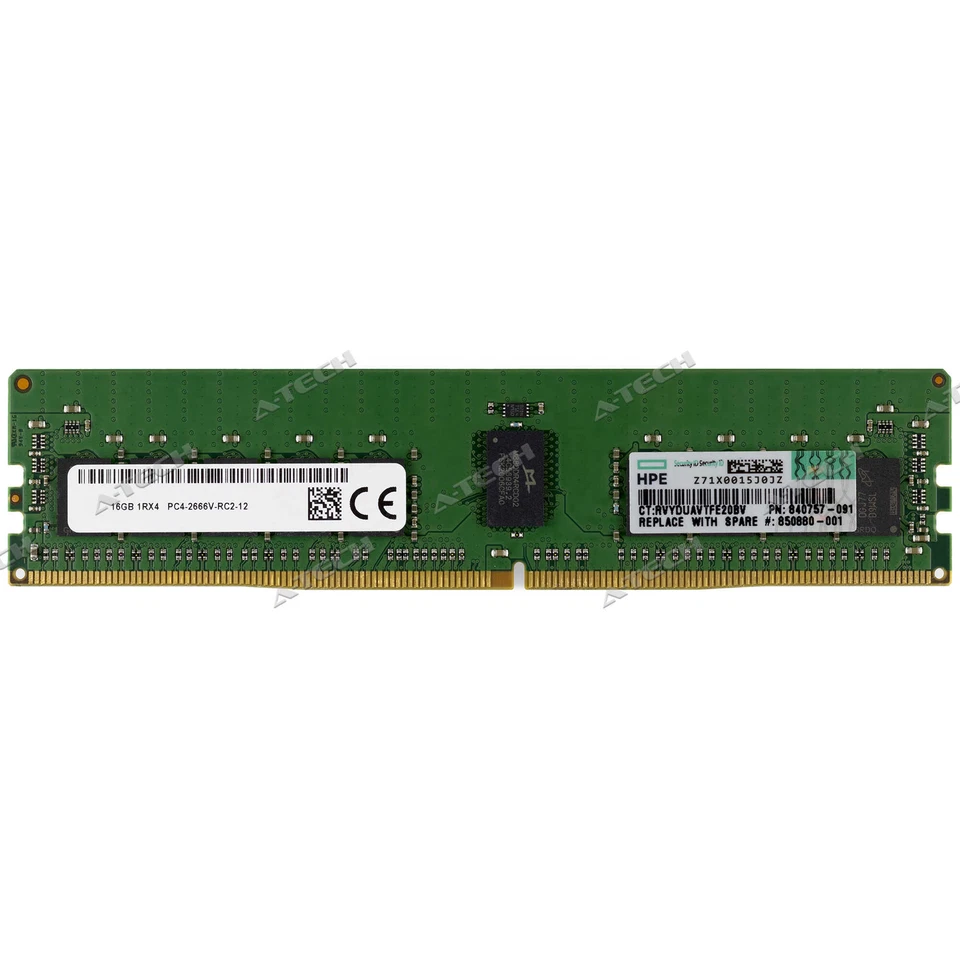 HP 16GB DDR4-2666 RDIMM 815098-B21 850880-001 840757-091 HPE Server Memory RAM - Image 1 of 2